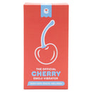 Emojibator Cherry Rechargeable Vibrator packaging featuring a playful cherry emoji design.