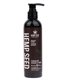 Earthly Body Hemp Seed Massage Lotion 8 Oz Guavalava bottle for nourishing, relaxing massages with natural oils.