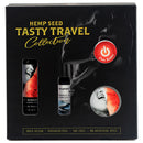 Earthly Body Tasty Travel Collection Watermelon featuring massage oil, personal moisturizer, and playful packaging.