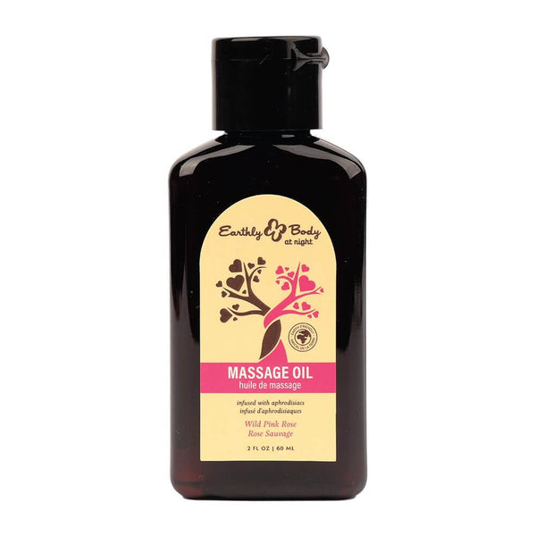 HEMP SEED BY NIGHT MASSAGE OIL APHRODISIAC COLLECTION WILD PINK ROSE 2OZ-0