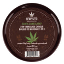 Earthly Body 3-in-1 Massage Candles Santa Came Early 6 Oz with a festive design and relaxing properties.