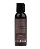Earthly Body Hemp Seed Massage Lotion 2 oz Isle of You bottle back view with directions and ingredients.