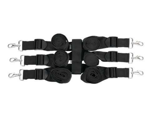 Edge Extreme Under the Bed Restraint System featuring six connection points for bondage play.