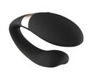 Lelo Tiani Harmony App Connected Couples Vibrator Black, designed for mutual stimulation during intimacy.