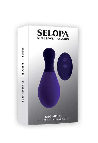 Selopa Egg Me On Remote Control Vibrating Egg with Textured Handle Packaging