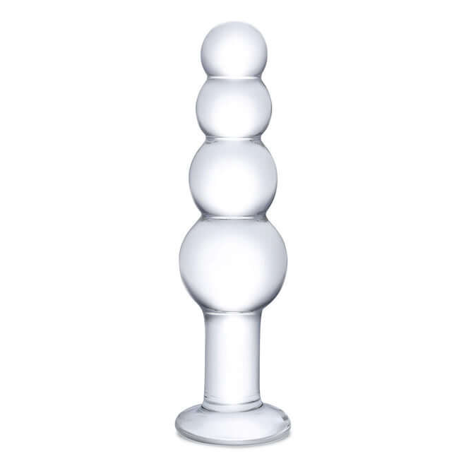 GLAS 7.25 GLASS BEADED BUTT PLUG "-0
