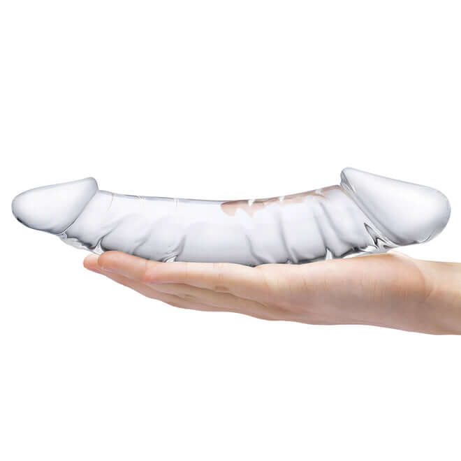 GLAS 10.5 GIRTHY REALISTIC GLASS DOUBLE DONG "-1