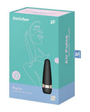 Satisfyer Pro 3 Vibrations Clitoral Stimulator packaging with air pulse technology and vibration features.
