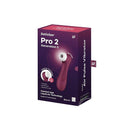 Satisfyer Pro 2 Generation App Wine Red Vibrator packaging showcasing air-pulse and Liquid Air Technology.