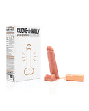 Clone-A-Willy Plus+ Balls Kit Medium Skin Tone with silicone replica and battery pack on display.