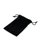 Black velvet pouch for storing the Lockmaster Inverted Chastity Cage with Cats Eye Silver accessory.