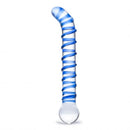 Mr Swirly 6.5 inches Glass G-Spot Dildo with spiral design for precision stimulation and pleasure.
