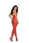 STRIPED BODYSTOCKING RED O/S-0