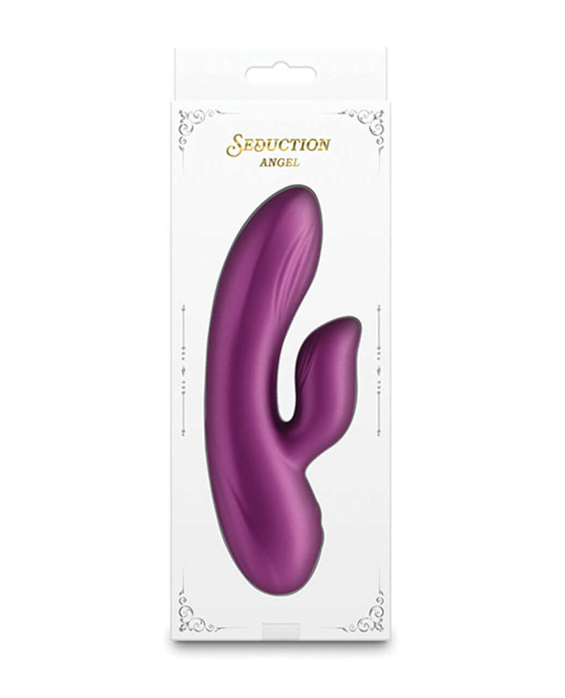 Seduction Angel Metallic Magenta Flexible Rabbit Vibrator in Packaging