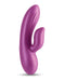 Seduction Angel Metallic Magenta Flexible Rabbit Vibrator with Dual Motors and Textured Silicone by NS Novelties