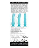 Evolved Love Large Suction Cup Dildo Blue features realistic texture and dual feel for enhanced pleasure.