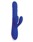 Evolved Grand Slam Thrusting Rabbit Vibrator Blue with dual-motor clitoral ears and internal thrusting.