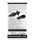 Evolved Plug & Play Remote Anal Plug Black packaging showcasing features and remote control.