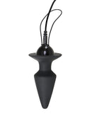 Evolved Plug & Play Remote Anal Plug Black with tapered triangular shape and soft silicone for comfortable anal exploration.