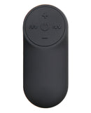 Evolved Kong Rechargeable Anal Plug Black remote control for adjustable settings.