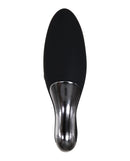 Evolved Teardrop Rechargeable Vibe Black top view showcasing smooth design for focused stimulation.