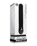 Evolved Quilted Love Rechargeable Vibrator Black packaging showcasing a sleek, quilted design and multiple settings.