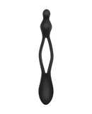 Evolved You Me Us Bendable Vibe Black couples toy with posable shaft and double-bulb tips for shared pleasure.