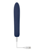Evolved Straight Forward Vibrator Blue with silky-smooth body and USB charging for versatile pleasure.