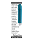 Evolved Super Slim Wand Vibrator Teal features a square shaft, textured tip, and powerful vibrations for versatile stimulation.