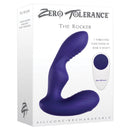 Zero Tolerance The Rocker Vibrating Prostate Massager in packaging, showcasing its ergonomic design and remote control.