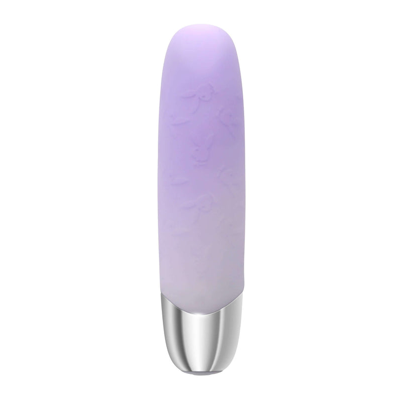 Playboy Bunny Bunch Purple Vibrator by Evolved Novelties with a soft, dual-layered texture and sophisticated design.