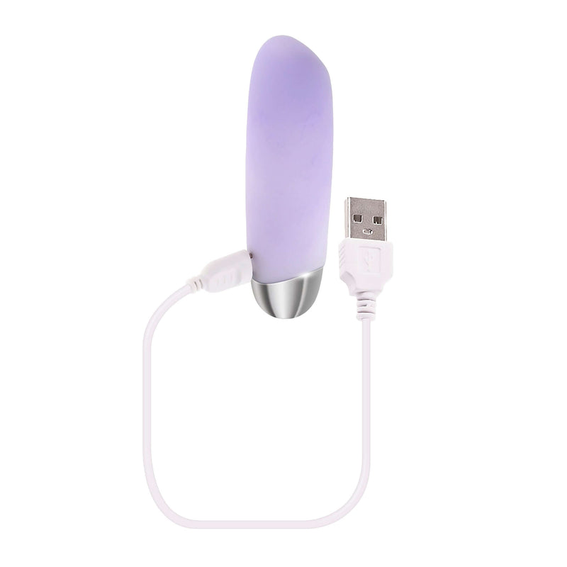 Purple Playboy Bunny Bunch Vibrator by Evolved Novelties with USB charging cable