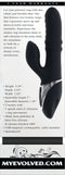 Ring it Home silicone rechargeable dual vibrator with clitoral stimulator, 9.38 inches, splashproof design.