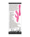 Bunny Kisses rechargeable silicone rabbit vibrator in pink with 5-year warranty and features listed for pleasure satisfaction.