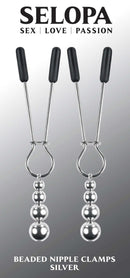 SELOPA BEADED NIPPLE CLAMPS SILVER-0