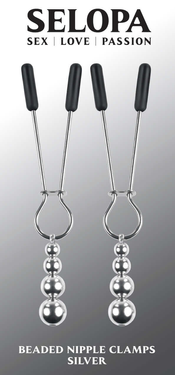 SELOPA BEADED NIPPLE CLAMPS SILVER-0