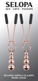 SELOPA BEADED NIPPLE CLAMPS ROSE GOLD-1