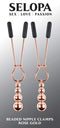 SELOPA BEADED NIPPLE CLAMPS ROSE GOLD-1