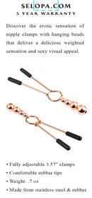 SELOPA BEADED NIPPLE CLAMPS ROSE GOLD-2