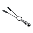 SELOPA BEADED NIPPLE CLAMPS BLACK CHROME-3