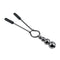 SELOPA BEADED NIPPLE CLAMPS BLACK CHROME-3