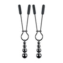 SELOPA BEADED NIPPLE CLAMPS BLACK CHROME-5