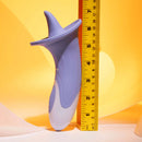 Evolved Lix & Kisses Twirling Tongue Vibrator in purple, with ruler for scale, showcasing USB rechargeable design and 8 speed settings.