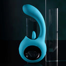 Evolved How Many Licks Vibrator with G-Spot and Licking Tongue Stimulation in blue, showcasing innovative design.