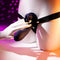 Rechargeable silicone triple vibrator with adjustable harness, designed for intense pleasure in purple.