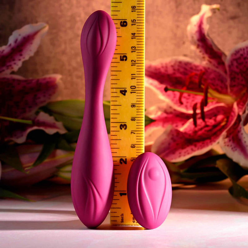 Cherry Pose Rechargeable Silicone Posable Vibrator with Remote - Red Cherry Pose Rechargeable Silicone Posable Vibrator with Remote - Red