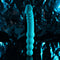 Blue rechargeable silicone dual end vibrator with textured shaft and beaded side, water submersible design.