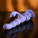 Wiggly Bunny Rechargeable Rabbit Vibrator Purple on a reflective surface, showcasing its unique design and features.
