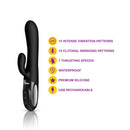 Viben Hypnotic Clit Teaser and Thrusting Rabbit Black with 10 vibration patterns and 7 thrusting speeds.