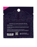 Rave Ring NRG Single Sachet Energy Scent Pink wearable diffuser instructions and ingredients.